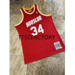 Maillot NBA Houston Rockets OLAJUWON 34 Retro Mitchellness Rouge Swingman - Enfant